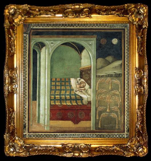 framed  Bartolo di Fredi Josefs dream, ta009-2